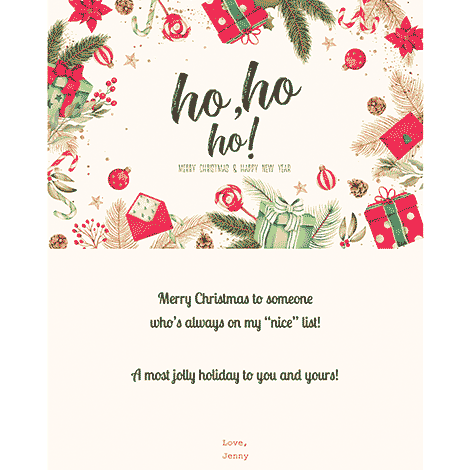 Christmas Treats and Holly Card